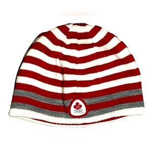 4 for $20 Reversible olympic tuque red and white striped